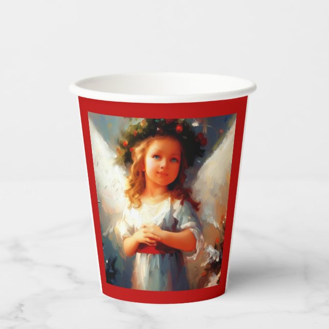 Vasos De Papel Ángel 1 de los navidades (Anverso)