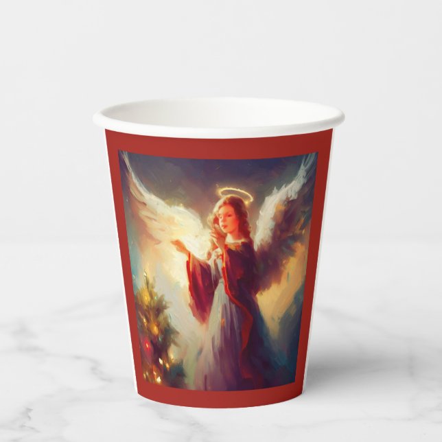Vasos De Papel Ángel 3 navidades (Anverso)