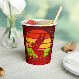 Vasos De Papel Ángel de sol retro vintage con cuerno