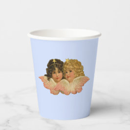 Vasos De Papel Ángeles Victorianos Baby Blue