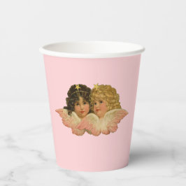 Vasos De Papel Angels victorianos Rubor Pink