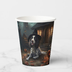Vasos De Papel Anglo Springer Spaniel calabazas Halloween Scary