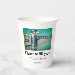 Vasos De Papel animaciones a los 50 años añadir fecha de foto de