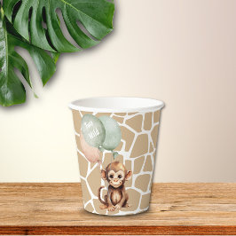 Vasos De Papel Animal Fiesta de la jungla de Safari dos salvajes
