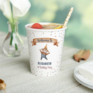 Vasos De Papel Animales caprichosos Monos niños Fiesta de cumplea