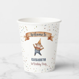 Vasos De Papel Animales caprichosos Monos niños Fiesta de cumplea