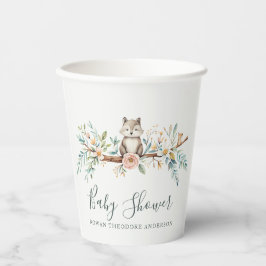 Vasos De Papel Animales de acuarela de Woodland