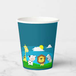 Vasos De Papel Animales de dibujos animados        