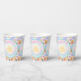 Vasos De Papel Animales de fiesta de cumpleaños de niños