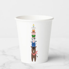 Vasos De Papel Animales de granja Cumpleaños Personalizado