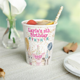Vasos De Papel Animales de granja fiesta personalizados