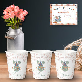 Vasos De Papel Animales de granja Niños de cumpleaños Fiesta