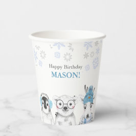Vasos De Papel Animales de Winthday Boy
