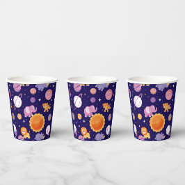 Vasos De Papel Animales en tazas de fiesta espacial