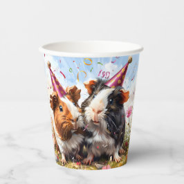 Vasos De Papel Animales fiestas - 2 cerdos de Guinea