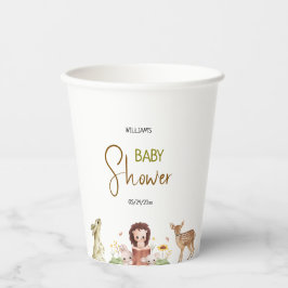 Vasos De Papel Animales forestales de Woodland