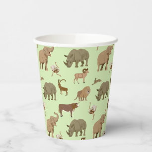 Vasos De Papel Animales salvajes