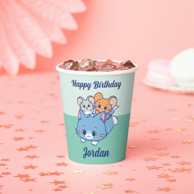 Vasos De Papel Anime Tom, Jerry y Tuffy (in situ)