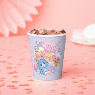 Vasos De Papel Anime Tom y Jerry Candy Fiesta