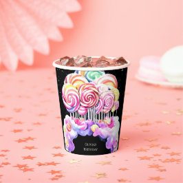 Vasos De Papel Aniversario de Candyland simple