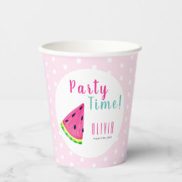 Vasos De Papel Aniversario de la Cuadrima Rosa