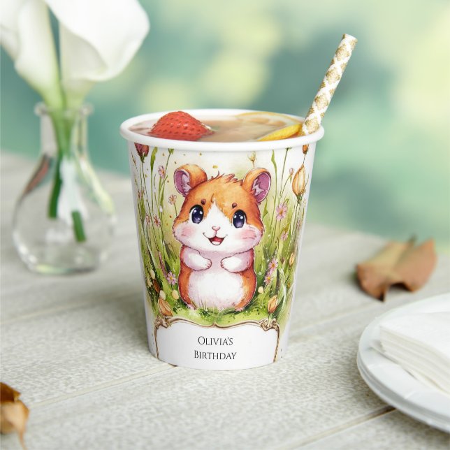 Vasos De Papel Aniversario de la natalidad de los niños de la hám (in situ)