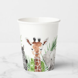 Vasos De Papel Aniversario de los animales de Safari