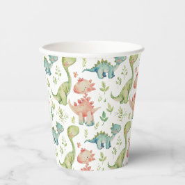 Vasos De Papel Aniversario de los niños de los dinosaurios que ju