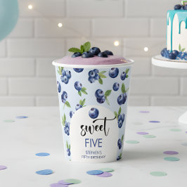 Vasos De Papel Aniversario de los niños de los dulces arándanos