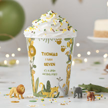 Aniversario de niños salvajes de safari