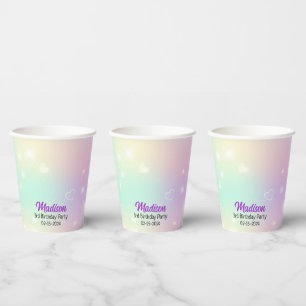 Vasos De Papel Aniversario del Arcoiris