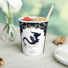 Vasos De Papel Aniversario del Dragón caprichoso