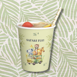 Vasos De Papel Aniversario del Safari Animal de la Selva Cuta