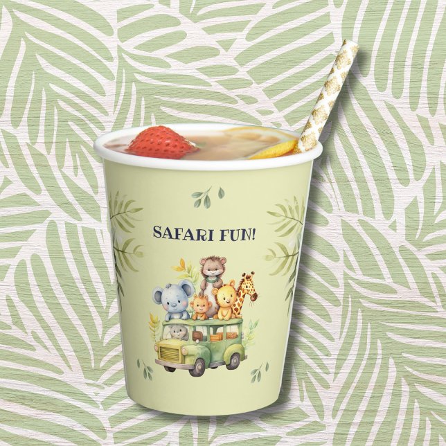Vasos De Papel Aniversario del Safari Animal de la Selva Cuta (Subido por el creador)