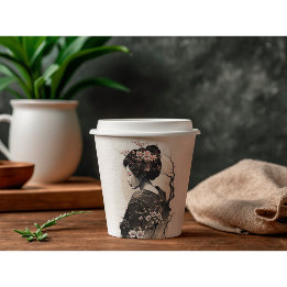 Vasos De Papel Anmutige japanische Geisha - 