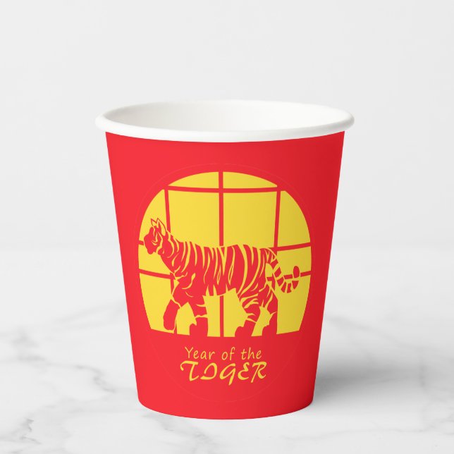 Vasos De Papel Año del Tigre (Anverso)