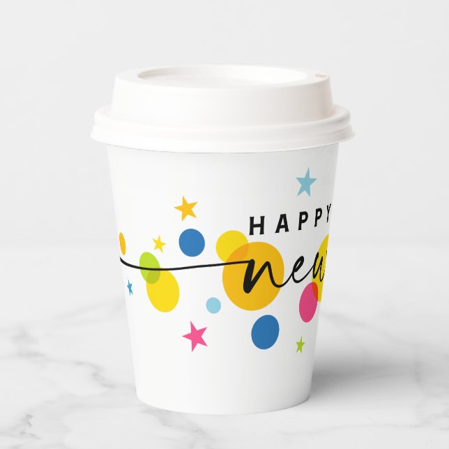 Vasos De Papel Año Nuevo 2024 (Anverso)