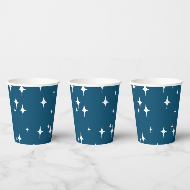 Vasos De Papel Año Nuevo de las Estrellas de Starburst de Retro S (Multi)