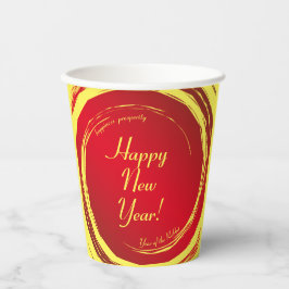 Vasos De Papel Año Nuevo Lunar Felicidad Prosperidad Armonía