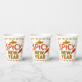 Vasos De Papel Año Nuevo Picante