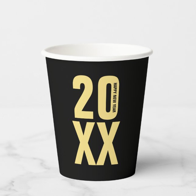 Vasos De Papel Años nuevos copas de papel Fiesta (Anverso)