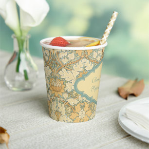 Vasos De Papel Antiguo victoriano William Morris St. James floral