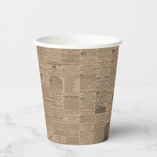 Vasos De Papel Anuncios del Pasado, NY 1856 (Anverso)