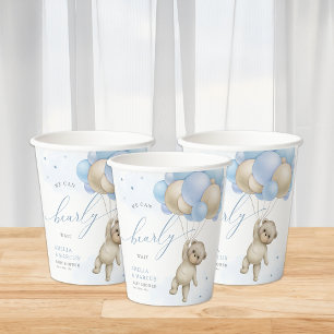 Vasos De Papel Apenas Podemos Esperar Chiquillo Osito de Peluche 