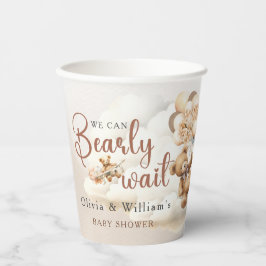 Vasos De Papel Apenas Podemos Esperar Cumpleaños del Bebe Cub Bro
