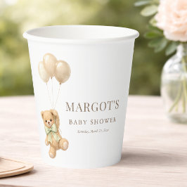 Vasos De Papel Apenas Podemos Esperar Fiesta de Shower de Bebé Se