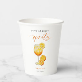 Vasos De Papel Aperol Amor a Primera Spritz Fiesta Naranja de Des