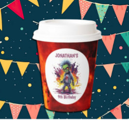 Vasos De Papel Apocalypse Birthday Zombie Boy