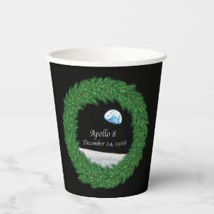 Vasos De Papel Apolo 8 Navidades Eve Moon Mission Cups