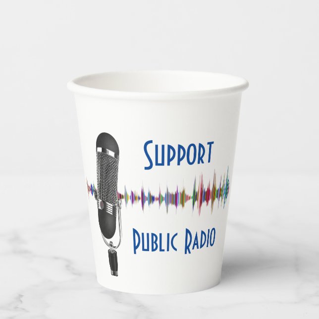 Vasos De Papel Apoya la Radio Pública (Anverso)